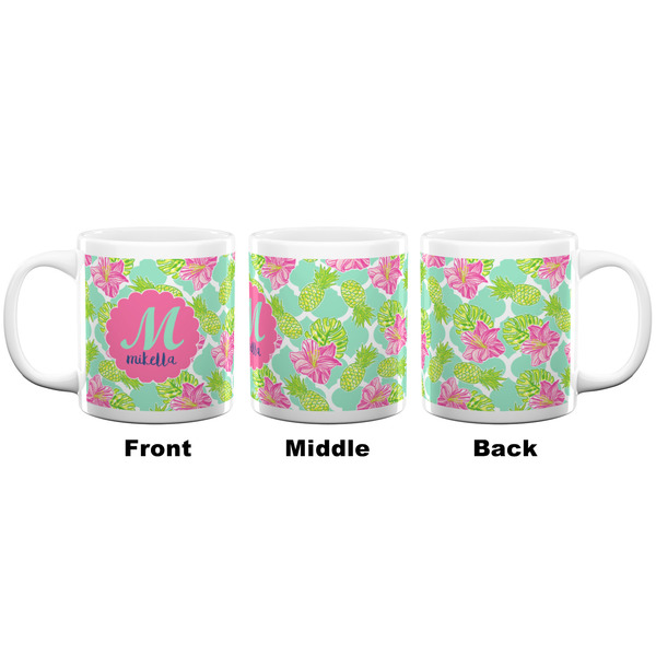 Preppy Hibiscus Coffee Mug - 20 oz - White APPROVAL