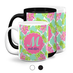Preppy Hibiscus Coffee Mug (Personalized)