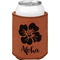 Preppy Hibiscus Leatherette Can Sleeve - Single Sided (Personalized)