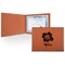 Preppy Hibiscus Cognac Leatherette Diploma / Certificate Holders - Front only - Main