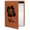 Preppy Hibiscus Leatherette Portfolio with Notepad - Small - Double Sided (Personalized)