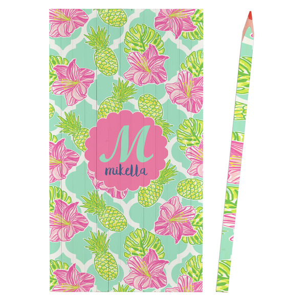 Preppy Hibiscus Colored Pencils - Front View