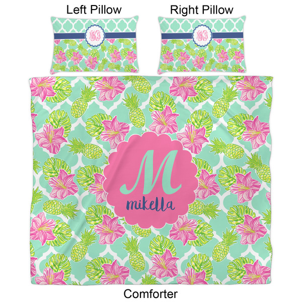 Preppy Hibiscus Comforter Set - King - Approval