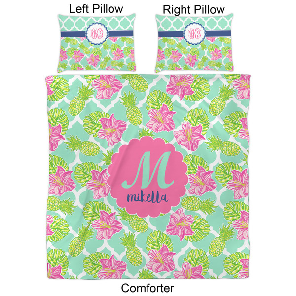 Preppy Hibiscus Comforter Set - Queen - Approval