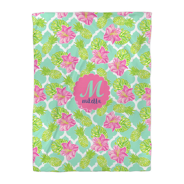 Preppy Hibiscus Comforter - Twin XL - Front