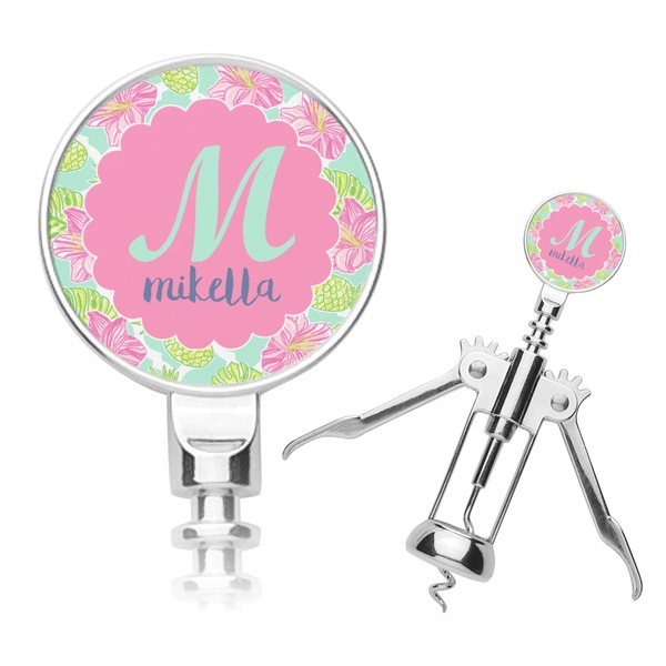 Custom Preppy Hibiscus Corkscrew (Personalized)