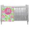 Preppy Hibiscus Crib Comforter / Quilt (Personalized)