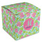 Preppy Hibiscus Cube Favor Gift Box - Front/Main