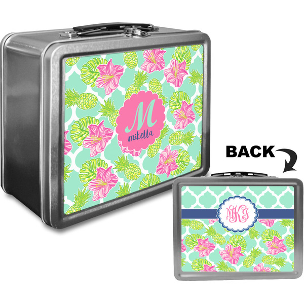 Preppy Hibiscus Custom Lunch Box / Tin Approval