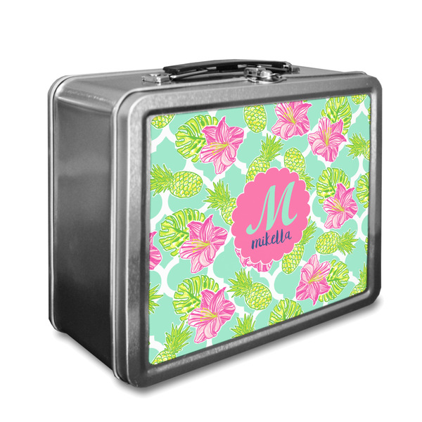 Custom Preppy Hibiscus Lunch Box (Personalized)