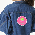 Preppy Hibiscus Twill Iron On Patch - Custom Shape - X-Large (Personalized)