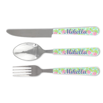 Preppy Hibiscus Cutlery Set (Personalized)