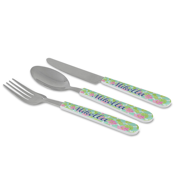 Preppy Hibiscus Cutlery Set - MAIN