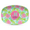 Preppy Hibiscus Plastic Platter - Microwave & Oven Safe Composite Polymer (Personalized)