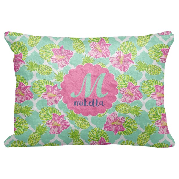 Custom Preppy Hibiscus Decorative Baby Pillowcase - 16"x12" (Personalized)