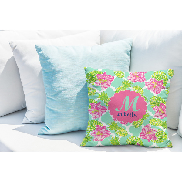 Preppy Hibiscus Decorative Pillow Case - LIFESTYLE 2