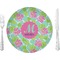 Preppy Hibiscus Glass Lunch / Dinner Plate 10" (Personalized)