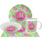 Preppy Hibiscus Dinner Set - 4 Pc (Personalized)