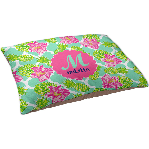 Preppy Hibiscus Dog Bed - Large