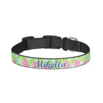 Preppy Hibiscus Dog Collar - Large (Personalized)