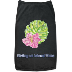 Preppy Hibiscus Black Pet Shirt - 2XL (Personalized)