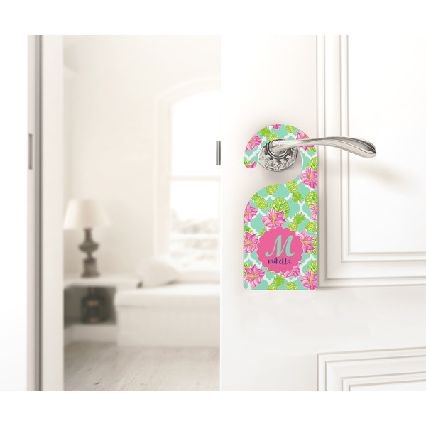Preppy Hibiscus Door Hanger - LIFESTYLE