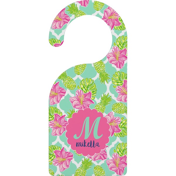 Custom Preppy Hibiscus Door Hanger (Personalized)