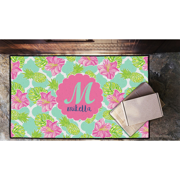Preppy Hibiscus Door Mat - LIFESTYLE (Lrg)