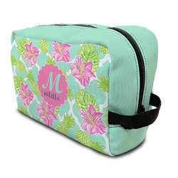 Preppy Hibiscus Toiletry Bag / Dopp Kit (Personalized)