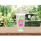 Preppy Hibiscus Double Wall Tumbler with Straw Lifestyle