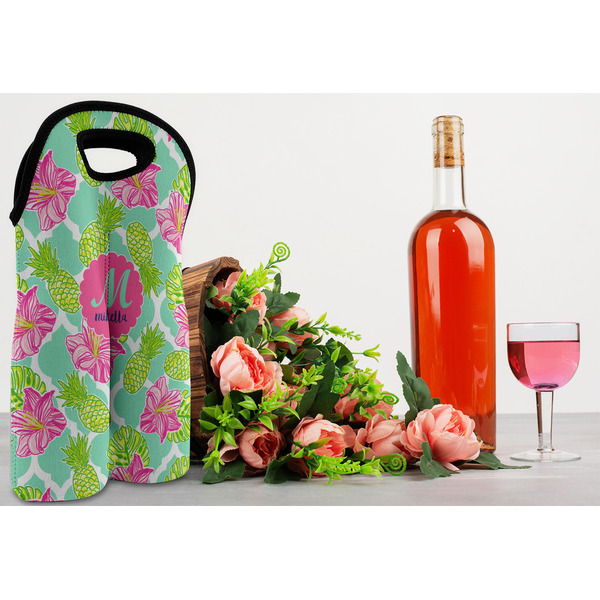 Preppy Hibiscus Double Wine Tote - LIFESTYLE (new)