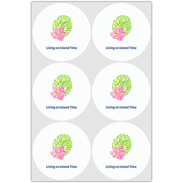 Preppy Hibiscus Drink Topper - Large - Set of 6