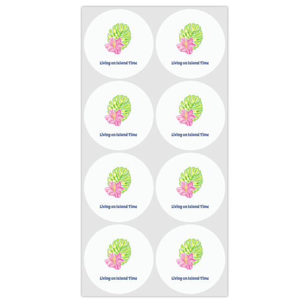Preppy Hibiscus Drink Topper - Medium - Set of 12