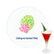 Preppy Hibiscus Printed Drink Topper -  2.5" (Personalized)