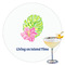 Preppy Hibiscus Printed Drink Topper - 3.5" (Personalized)