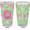 Preppy Hibiscus Pint Glass - Full Color - Front & Back Views