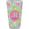 Preppy Hibiscus Pint Glass - Full Color - Front View
