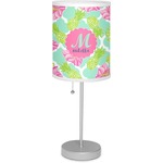 Preppy Hibiscus Lamp with Drum Shade (Personalized)