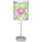 Preppy Hibiscus Lamp with Drum Shade (Personalized)