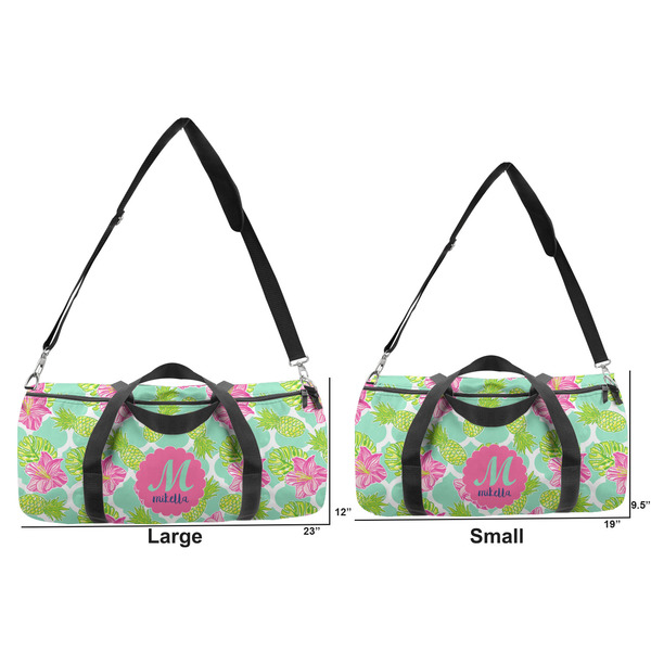 Preppy Hibiscus Duffle Bag Small and Large