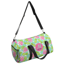 Preppy Hibiscus Duffel Bag - Large (Personalized)