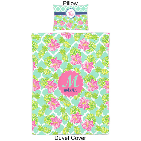 Preppy Hibiscus Duvet Cover Set - Twin - Approval