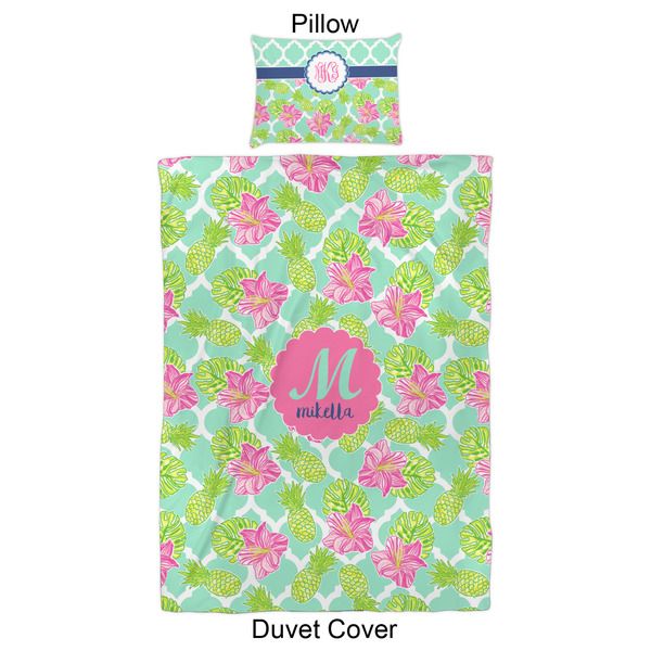 Preppy Hibiscus Duvet Cover Set - Twin XL - Approval