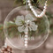 Preppy Hibiscus Engraved Glass Ornaments - Round-Main Parent