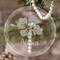 Preppy Hibiscus Engraved Glass Ornament (Personalized)