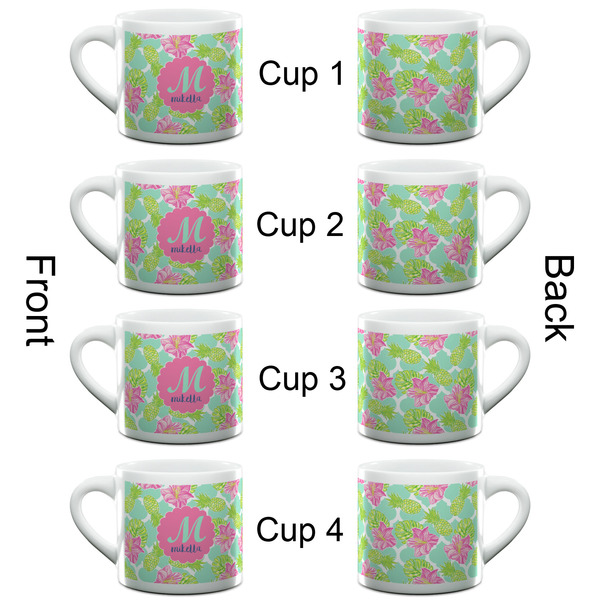 Preppy Hibiscus Espresso Cup - 6oz (Double Shot Set of 4) APPROVAL