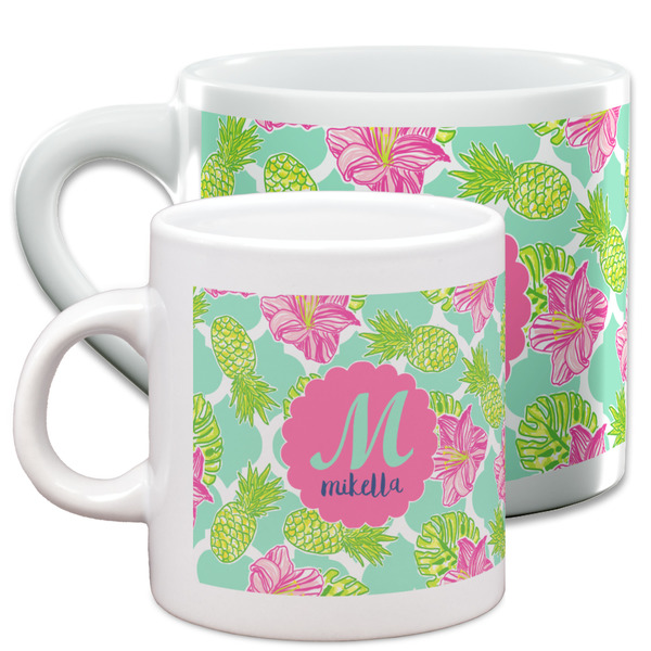 Preppy Hibiscus Espresso Mugs - Main Parent