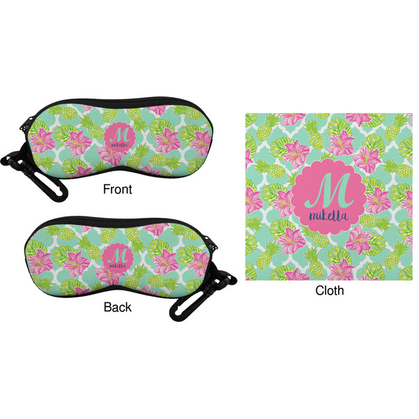 Preppy Hibiscus Eyeglass Case & Cloth (Approval)