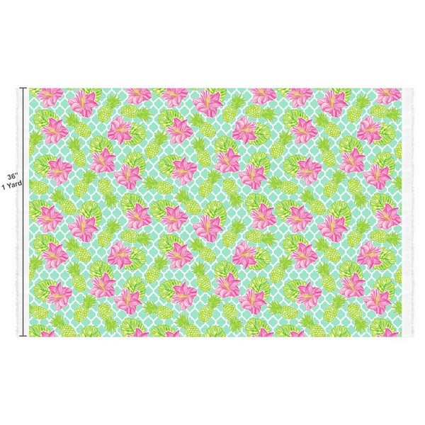 Preppy Hibiscus Fabric Full Yard