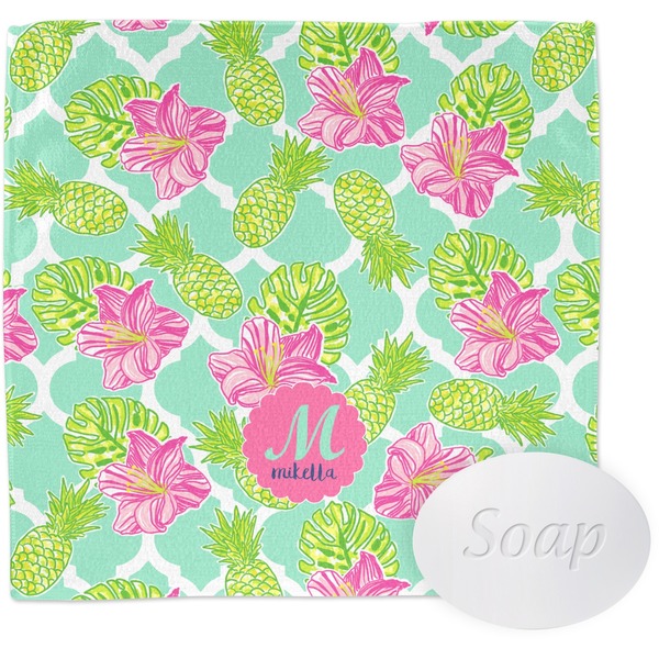 Preppy Hibiscus Wash Cloth with soap